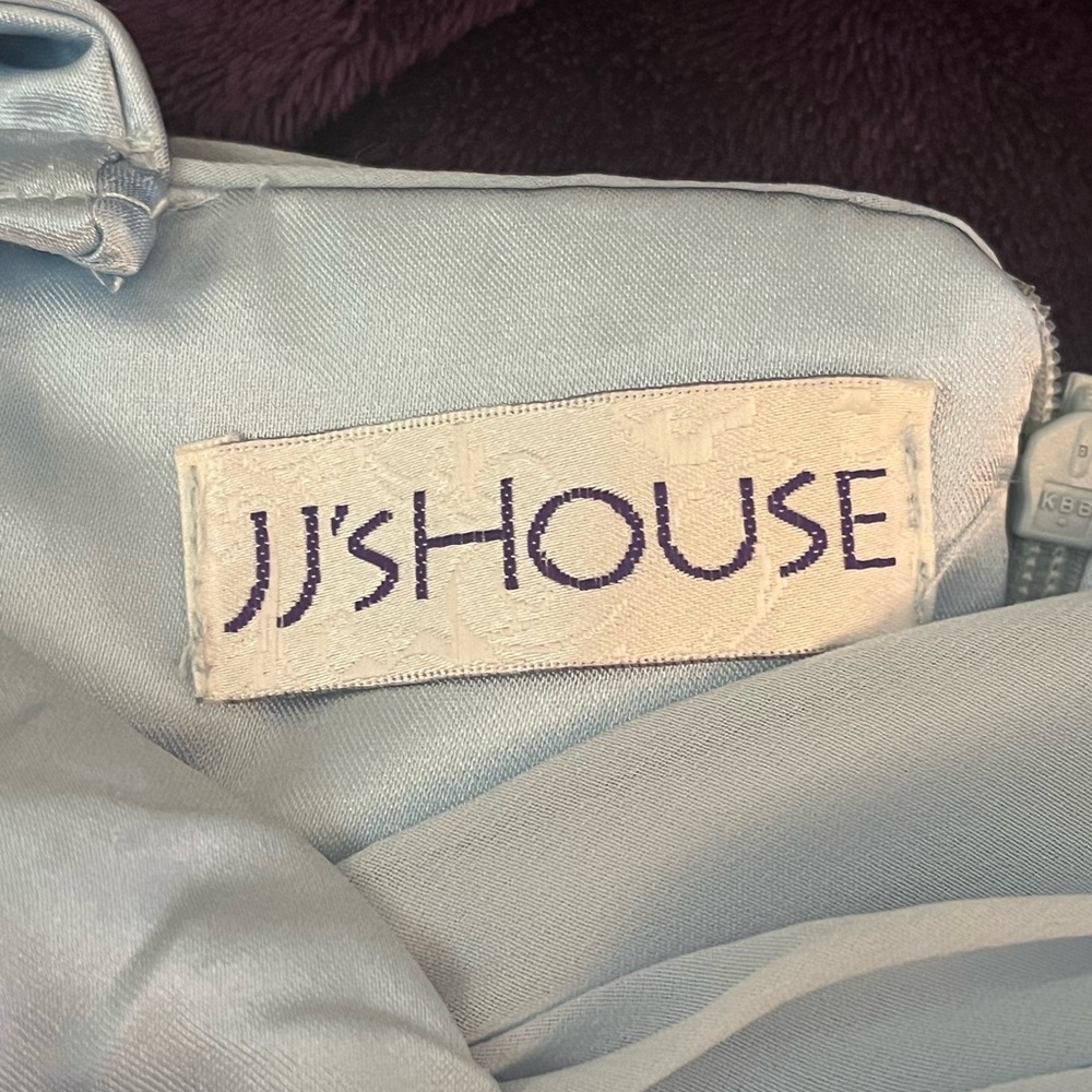 J.J.’s House beautiful taffeta and satin light blue party dress. Size S. EUC. - Picture 7 of 11